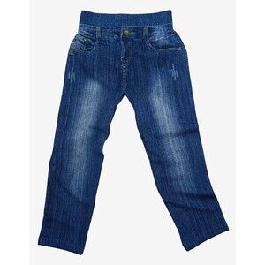 Capri High Waist Jegging Faux Blue Fade Jeans Leggings Small Lightweight Stretch